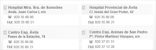 Directorio del Complejo asistencial