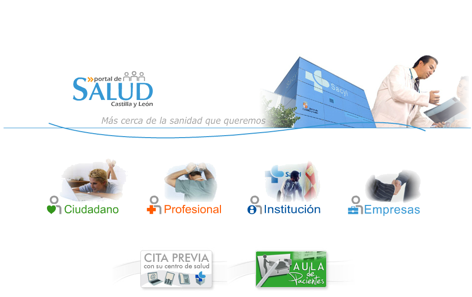 Portal de Salud de la Junta de Castilla y León - Aula pacientes y Cita previa