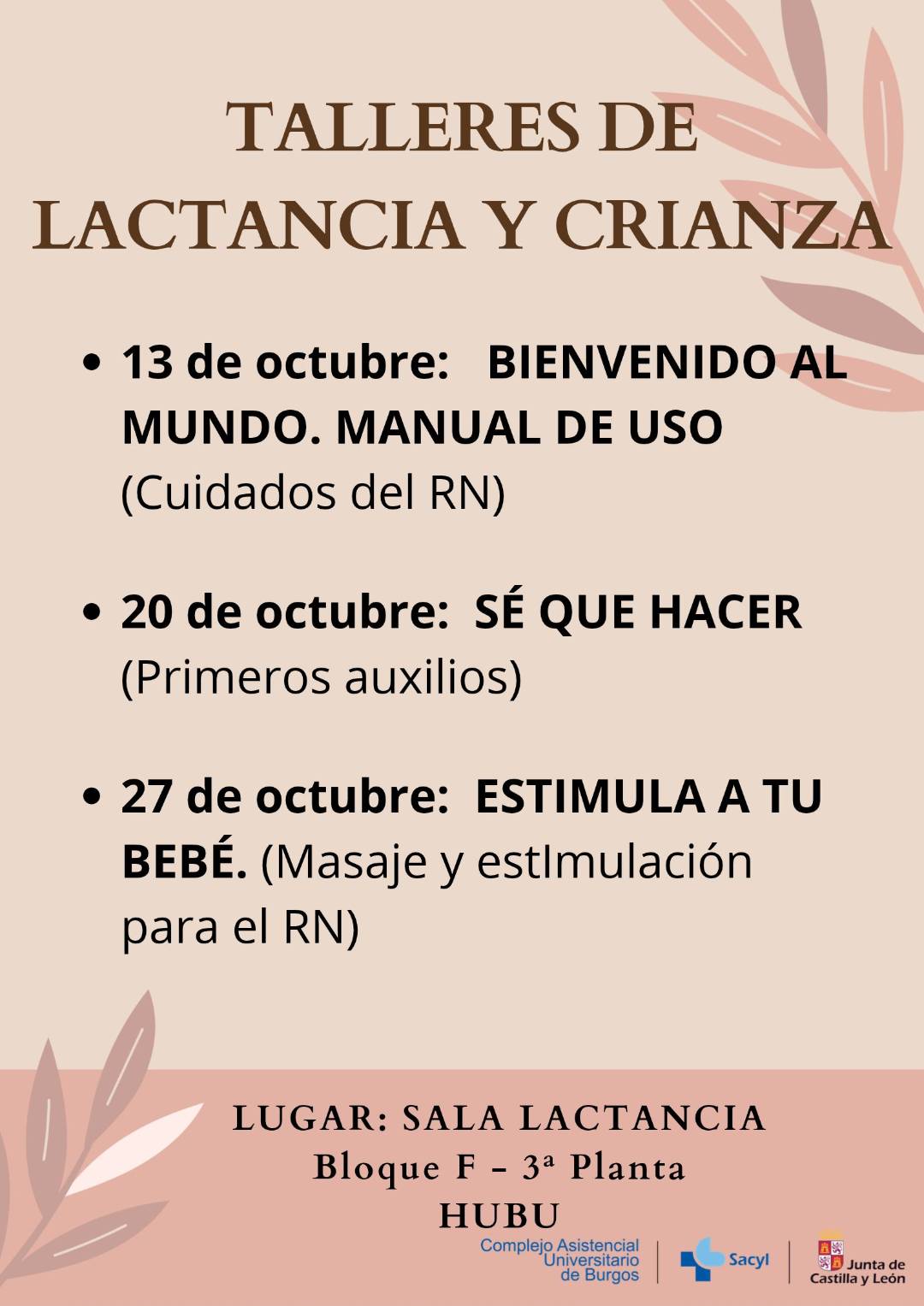 TALLER DE LACTANCIA Y CRIANZA