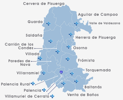 Área de influencia del Complejo asistencial de Palencia