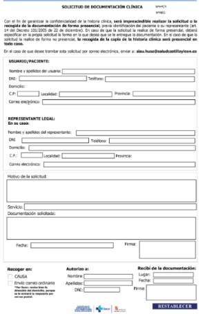 SolicitudDocumentacionClinica