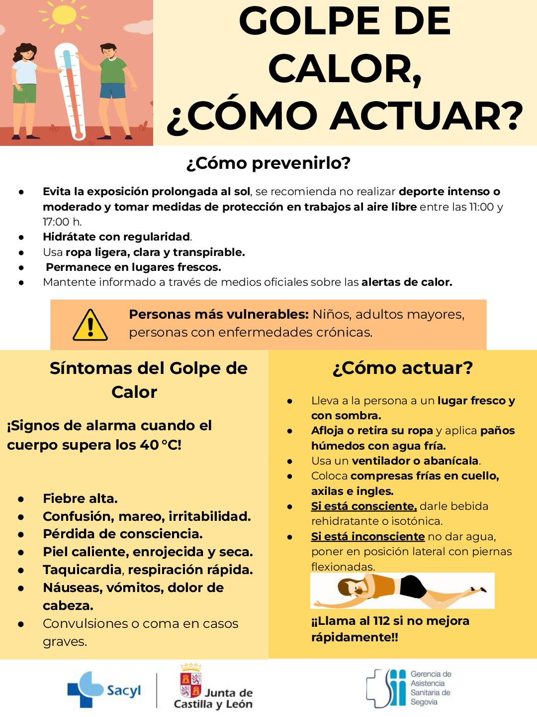 Infografía golpe de calor