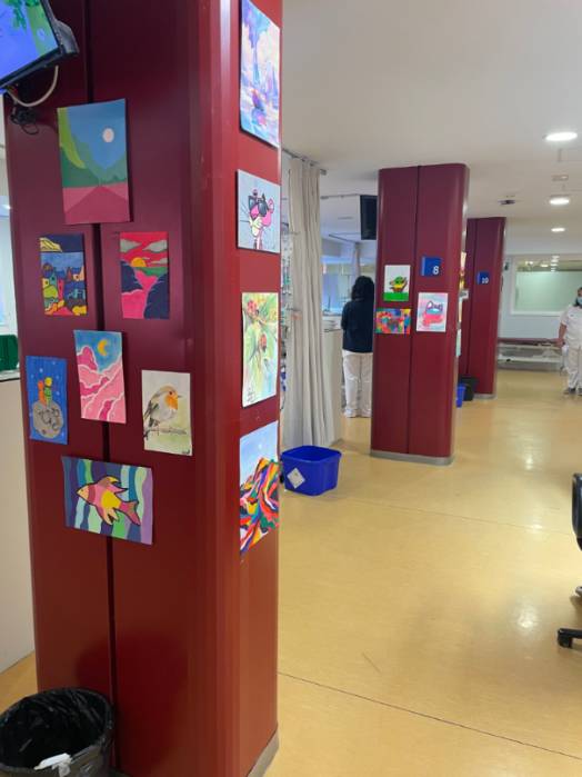 Algunos de los dibujos expuestos