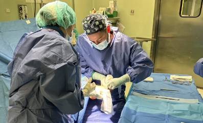 Operación de un hallux vagus en el Hospital de León