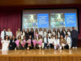Imagen de grupo de los residentes con cargos directivos del CAULE y el Colegio de Enfermería