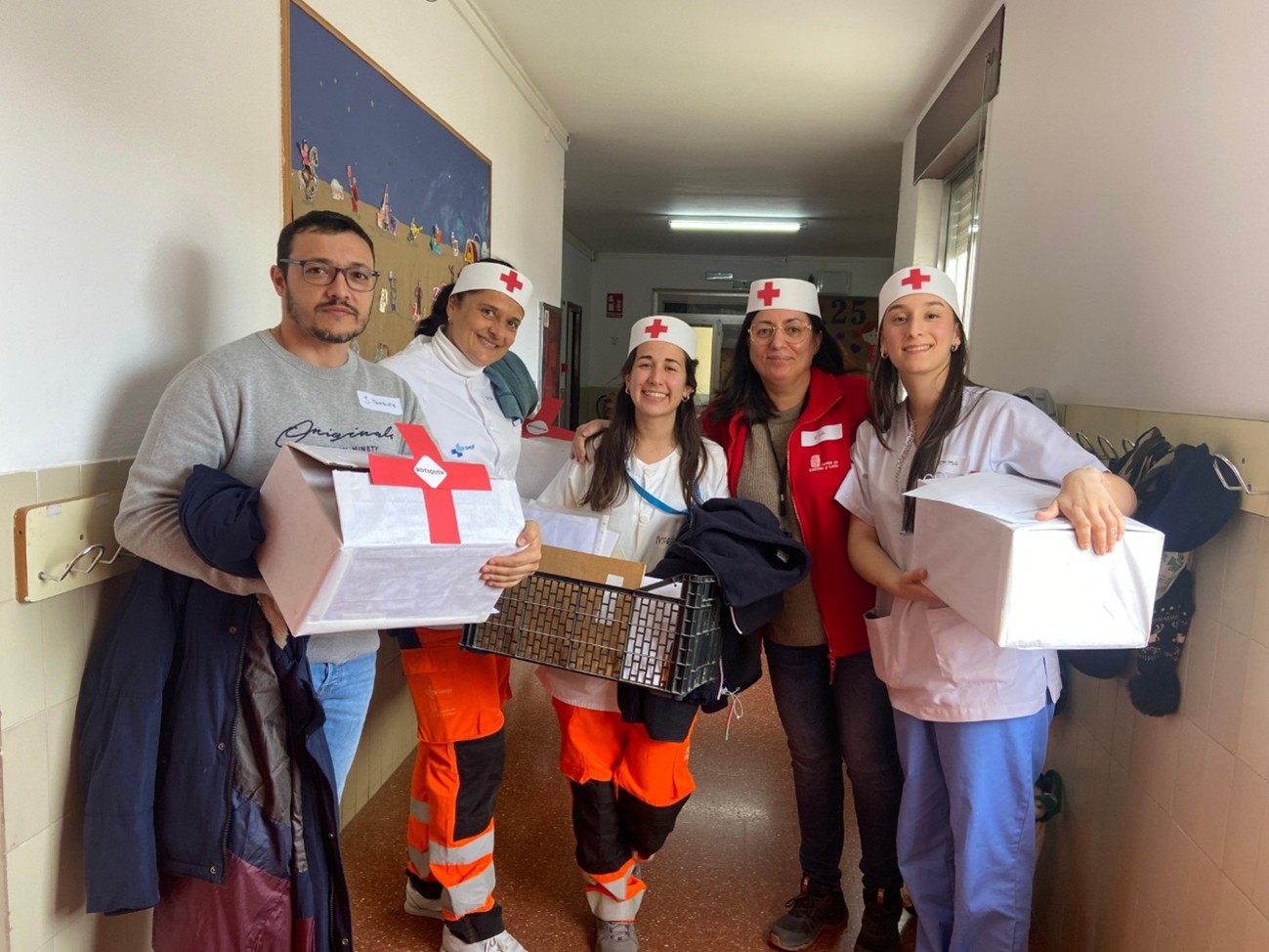 Sanitarios del CS Ponferrada III en el Colegio Las Alamedas