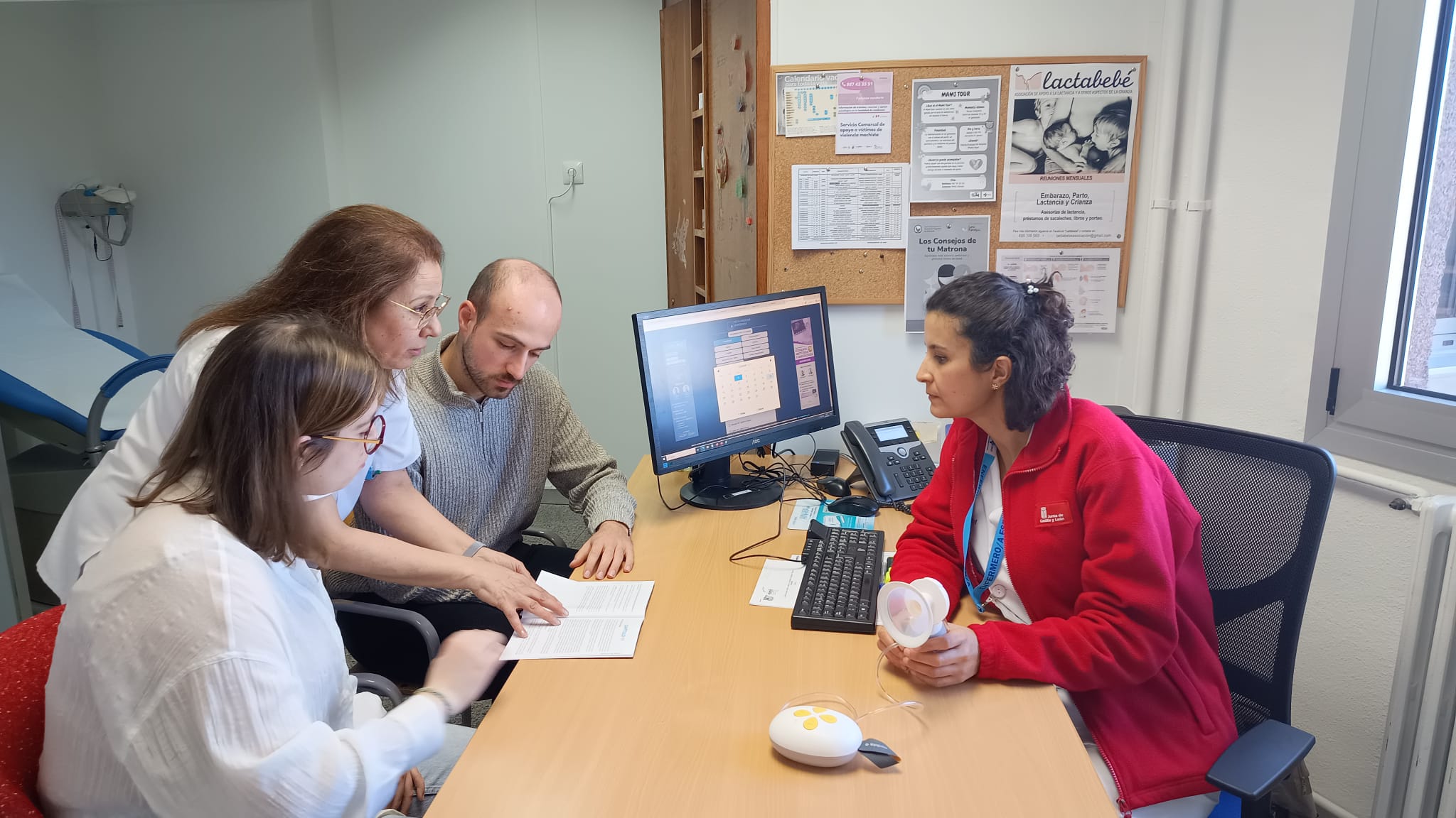 Consulta de la matrona del Centro de Salud Ponferrada II
