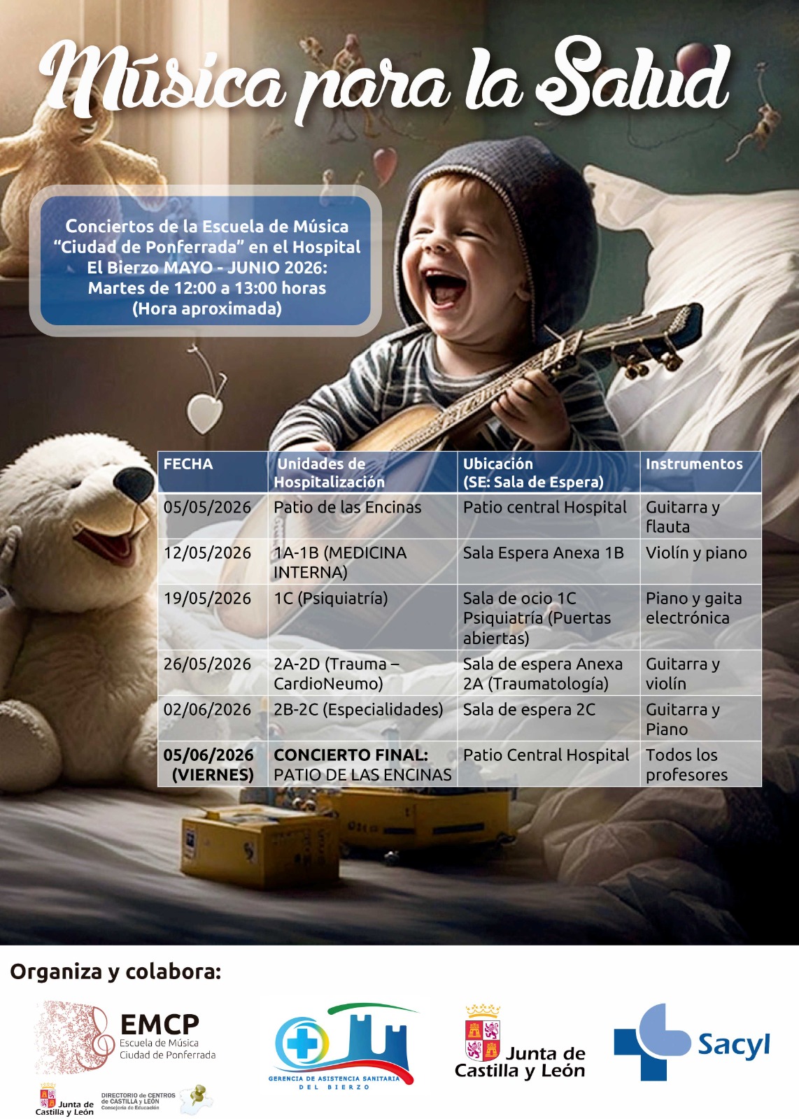 Cartel Música para la Salud 2026