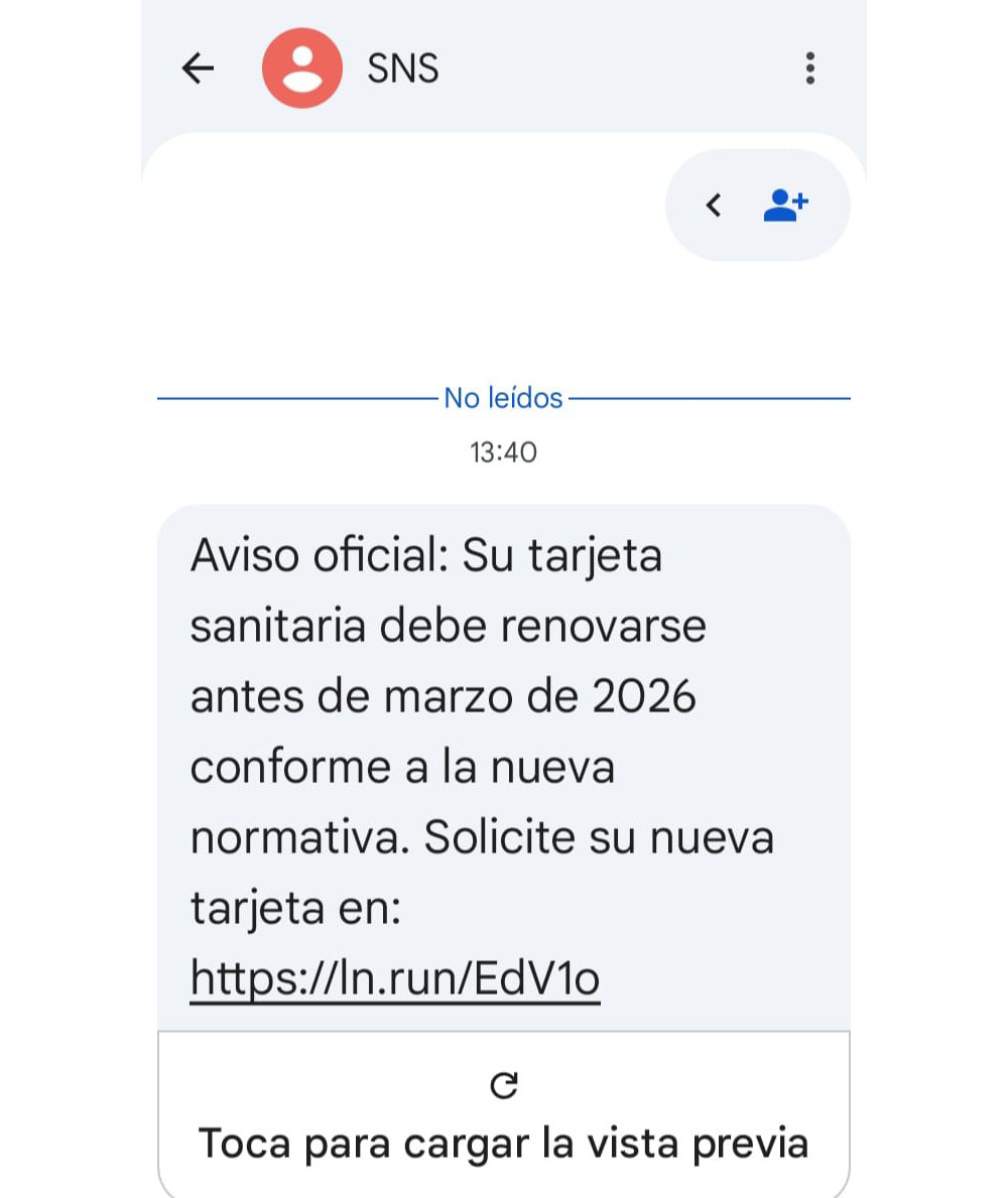 IMAGEN+SMS+FRAUDULENTO+RENOVACIÓN+TARJETA+SANITARIA