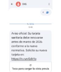 IMAGEN+SMS+FRAUDULENTO+RENOVACIÓN+TARJETA+SANITARIA