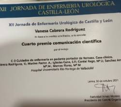 4º Premio XII Jornada Enfermeria Urológica