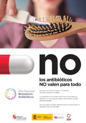 Cartel Los antibióticos NO valen paa todo
