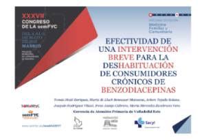Efectividad de una Intervención breve para la deshabituación de consumidores crónicos de benzodiacepinas
