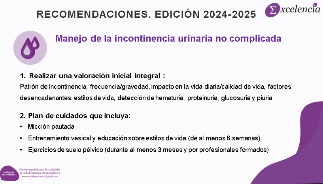 Recomendaciones i urinaria