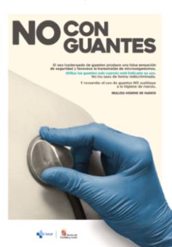 fonendo no uso guantes