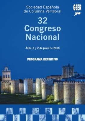 Cartel 32 Congreso Nacional de la Sociedad Española de Columna Vertebral