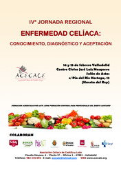 IV Jornada regional. Enfermedad celíaca: conocimiento, diagnóstico y aceptación.