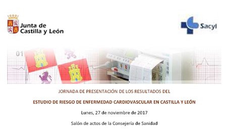 Cartel Jornada de Presentación de los resultados del estudio de riesgo de enfermedad cardiovascular en Castilla y León