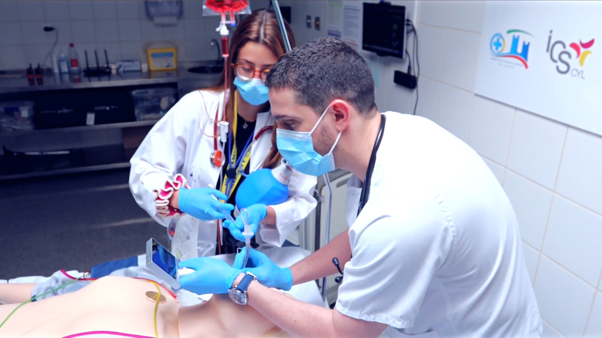 Fotograma del vídeo de la Unidad Docente de Urgencias de la Gasbi