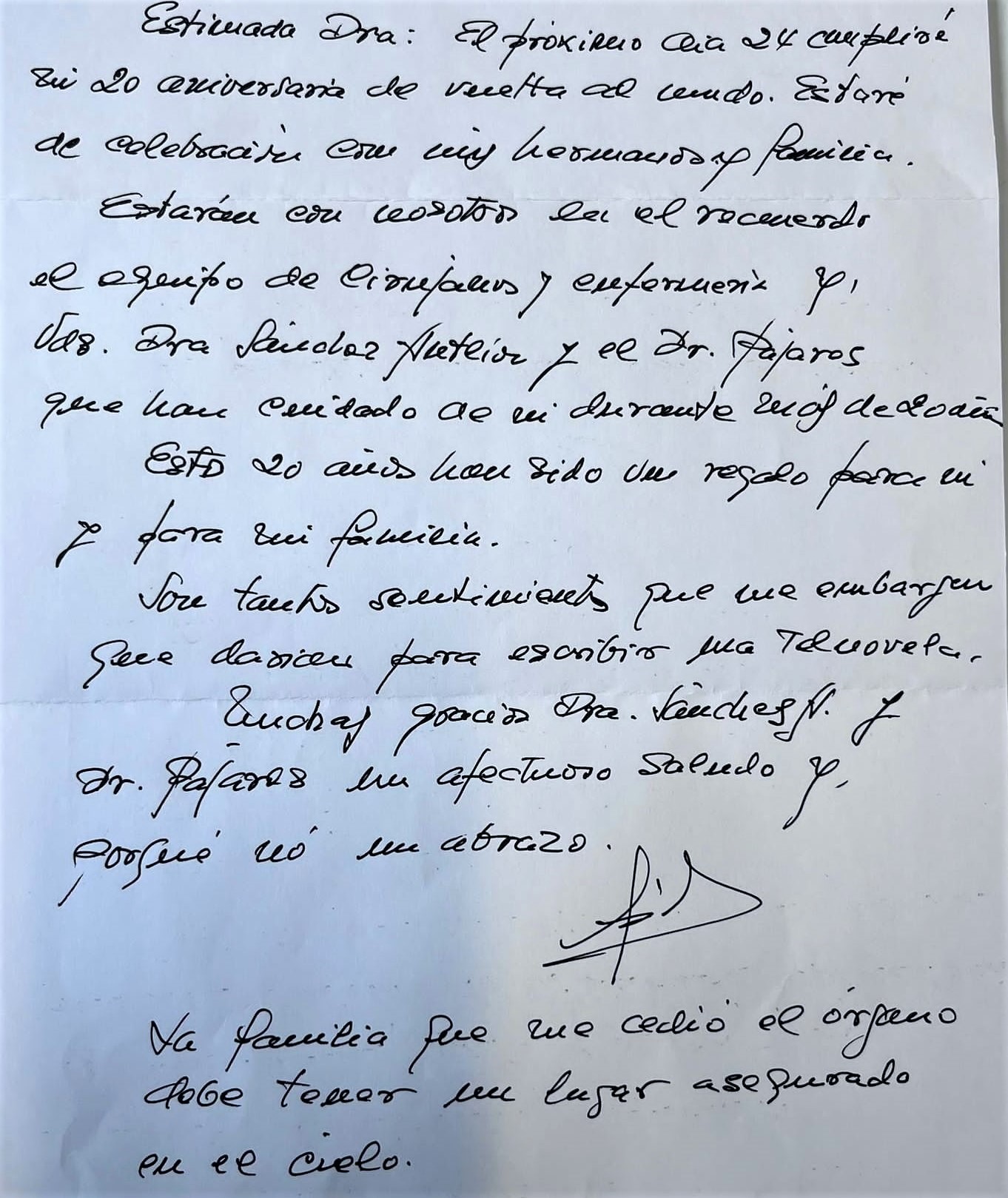 Carta Agradecimiento